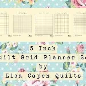 Quilter's Graph Paper – 5 Inch Grid, 5 Quilt Sizes (Instant PDF Download)
