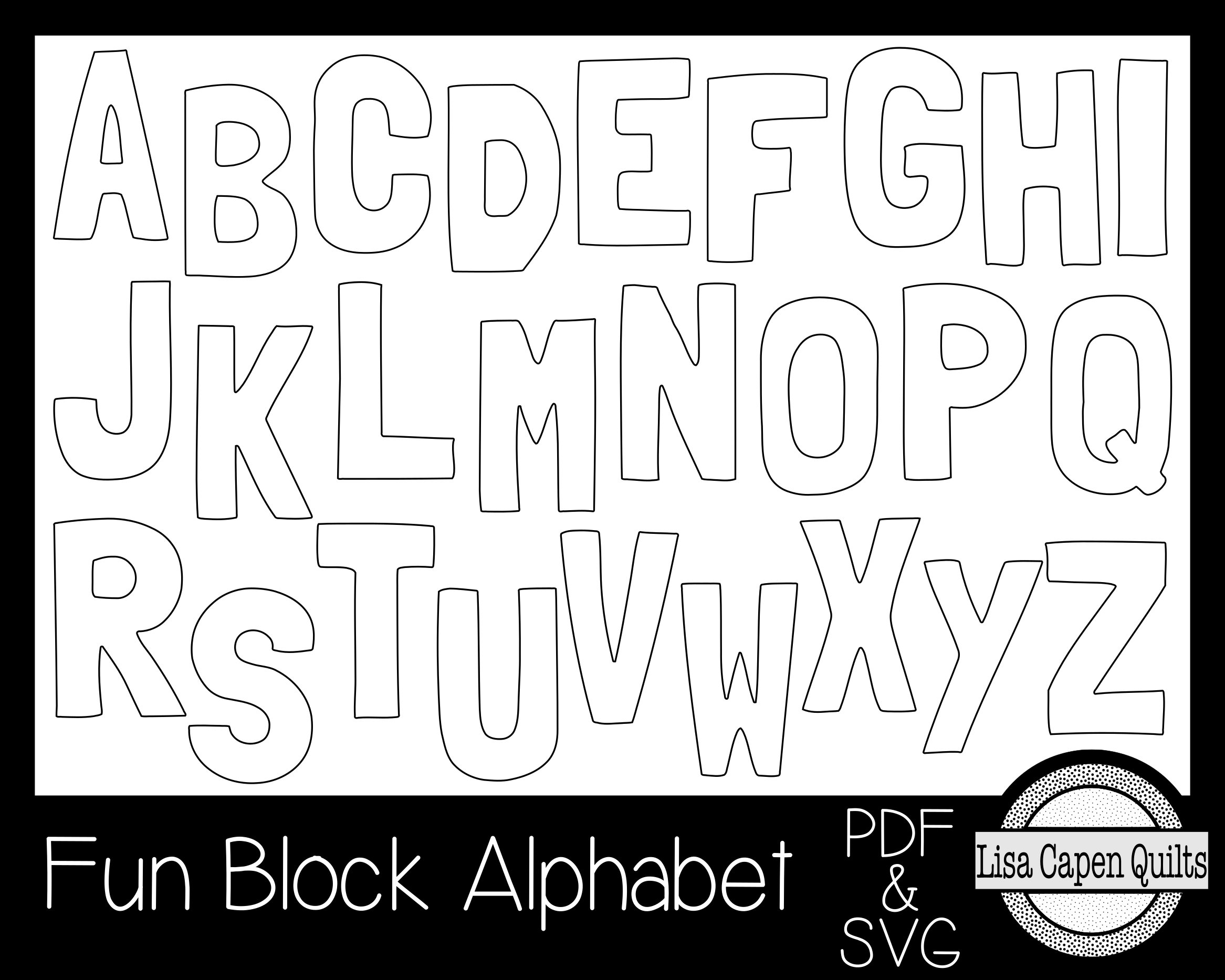 Fun Alphabet Letters Great for Applique, Card Making & More. Tracing  Templates and SVG Cutting Files - Etsy Sweden
