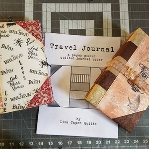 Foundation Paper Pieced Quilted Traveler's Notebook Journal Pattern & Instructions - Instant PDF Pattern by Lisa Capen Quilts