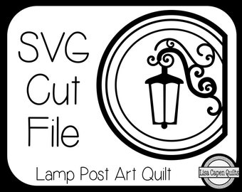 Lamp Post Art Quilt - Center Portion SVG Cut File by Lisa Capen Quilts