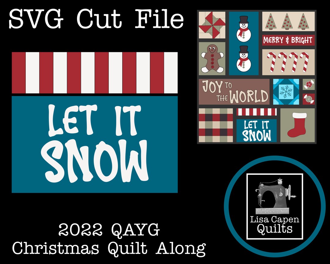 Blocks 12 and 13 of the 2022 Christmas Quilt as You Go Quilt Along SVG