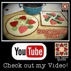 Berry Yummy Trivet/Mini Quilt Pattern Instant Download PDF and SVG Cutting file by Lisa Capen Quilts image 2