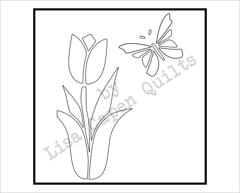 Tulip Mosaic Pattern Instant Download SVG and PDF Great - Etsy