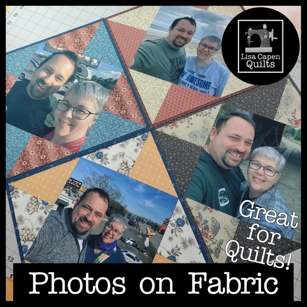 Photos Printed on Fabric - Sublimated Photos for Quilting & Sewing Projects - Saturated color and nice and soft, add your photos to quilts