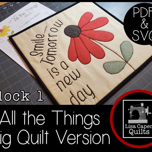 All the Things Block 1 the Larger Quilt Block Version of the Etsy