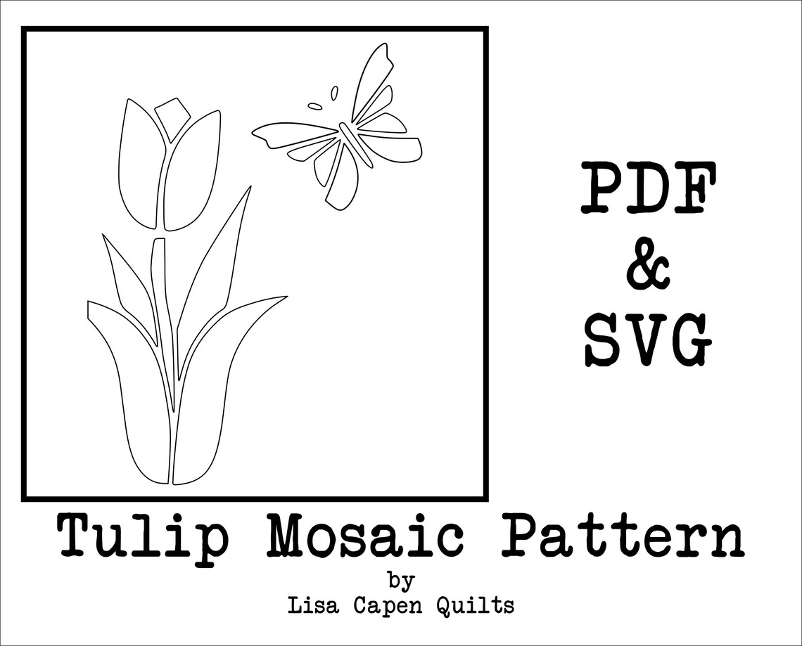 Tulip Mosaic Pattern Instant Download SVG and PDF Great - Etsy