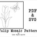 Tulip Mosaic Pattern Instant Download SVG and PDF Great - Etsy