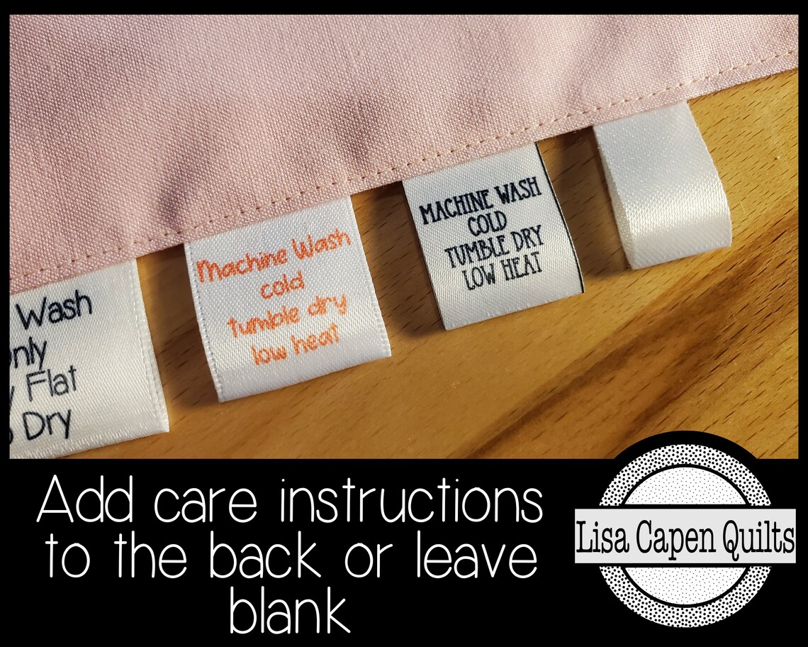 30 Custom Satin Tags/Labels CUSTOM ORDER SewIn Fold Over Etsy