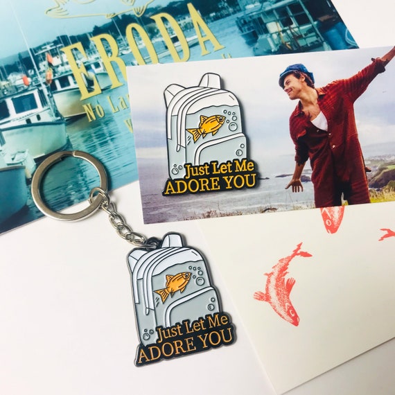 Harry Eroda “Adore You” Fishy Backpack Enamel Pin and Keychain