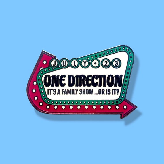 One Direction Inspired “This is a Family Show... Or Is It?” Marquee Sign Enamel Pin