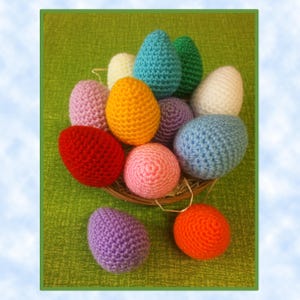 Uova Pasqua Uncinetto Decorazione di Pasqua, Uova Amigurumi, Uova colorate crochet, Uova da cestini Pasqua fatte a mano pronte da spedire