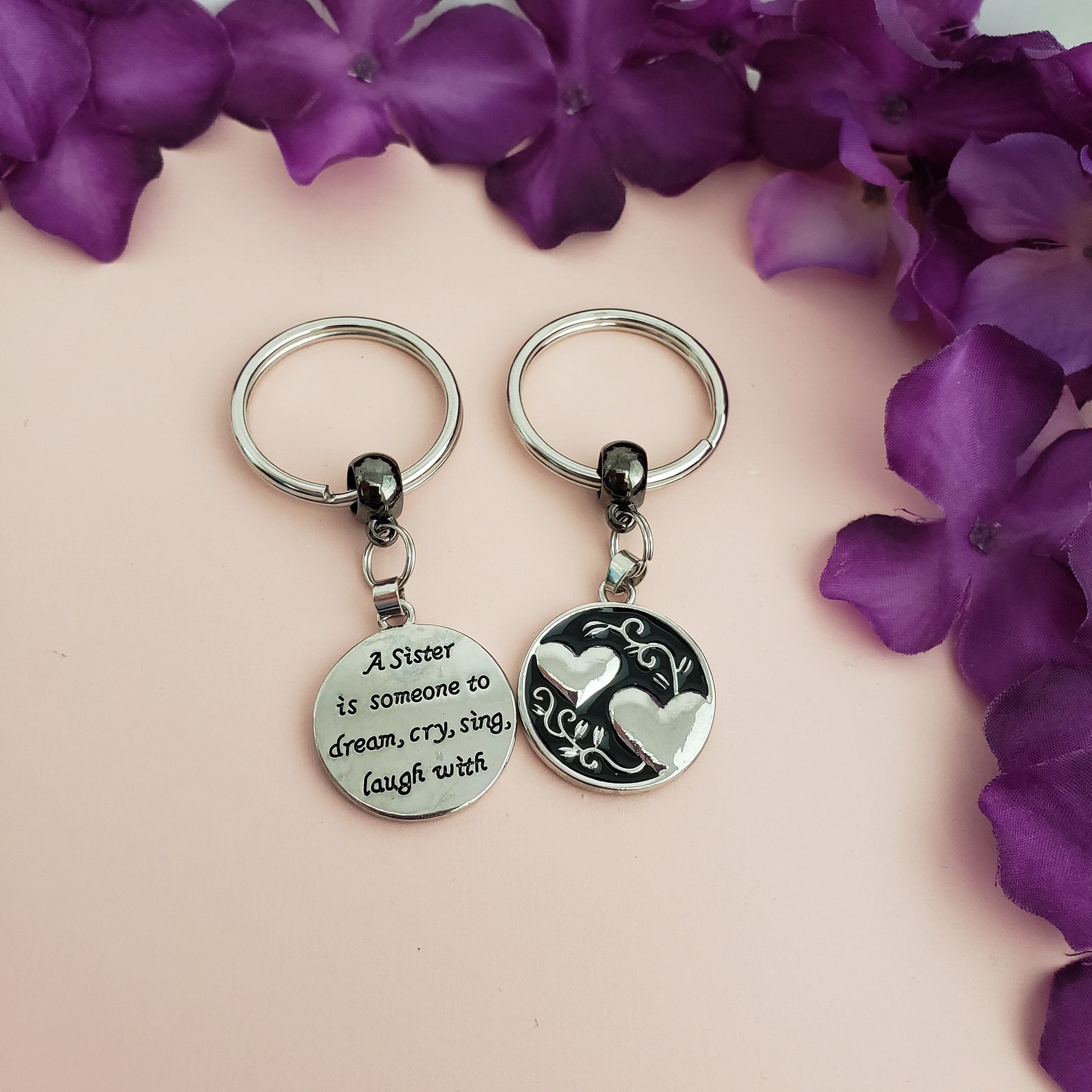 Sister Keychain Gift for Sister Sister Quote Sister Pendant Etsy