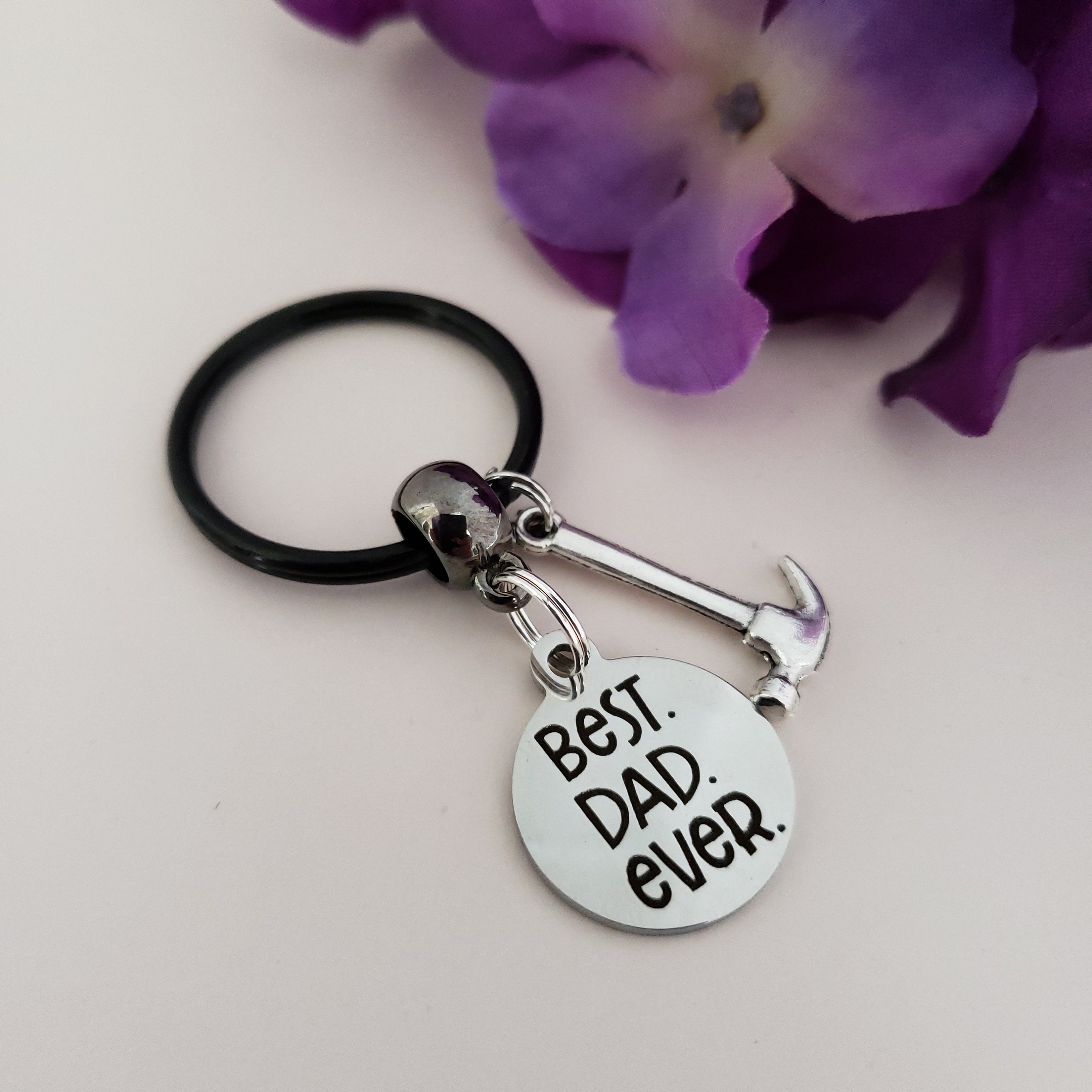 Dad Keychain Best Dad Ever Keychain Father's Day Gift Etsy