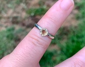 Argentium sterling silver Citrine stackable ring