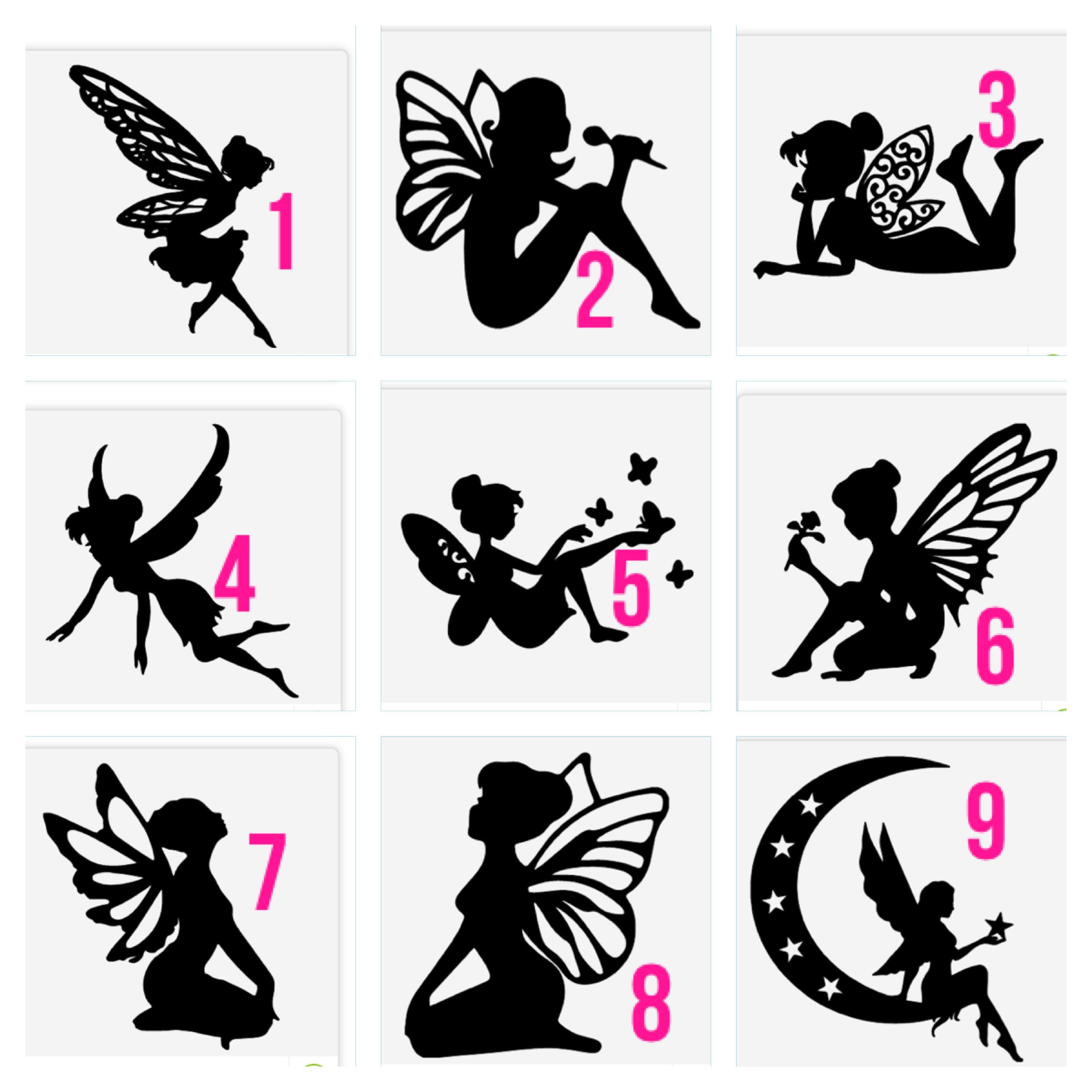 4X4 inch Fairy decals. Fairy stickers. Girly fairy decal. Etsy
