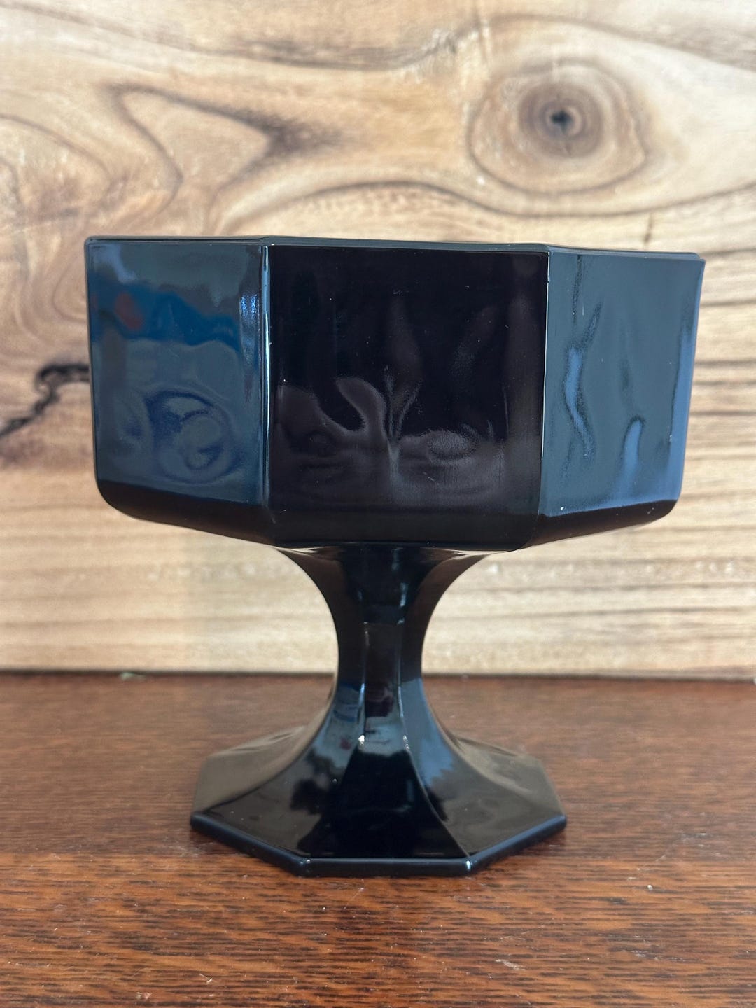 Vintage Black Glass Bowl