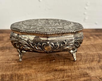 1920svintageファブリック布birthdeth jantiques Vintage Top Stone Bouquet Cigar Box by E. Waegemans & Son circa