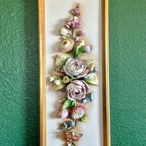 Framed Capodimonte Flowers - Etsy