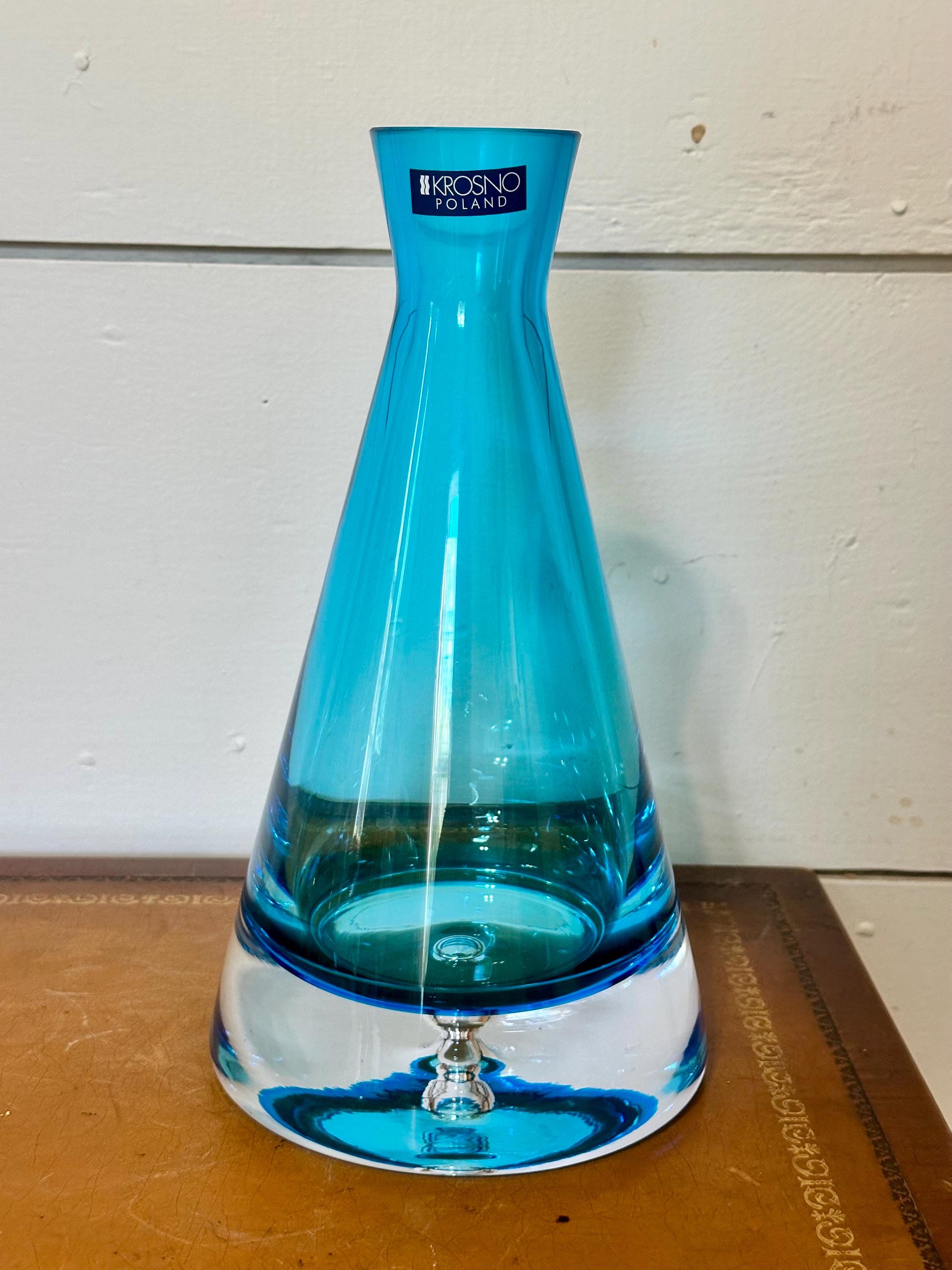 Krosno Blue Vase - Etsy