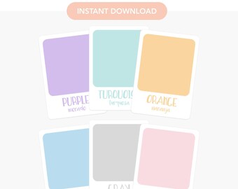 Montessori Color Flash Cards, Toddler Learning Game (PDF)