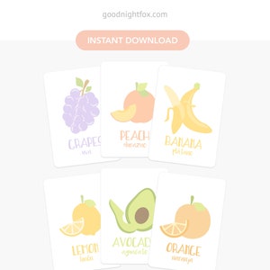 Fruit Flashcards, Toddler Printables, Preschool Curriculum, Preschool Education, Homeschool Preschool, Homeschooling, Home Education