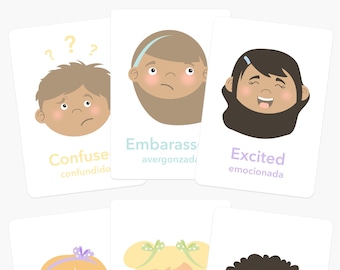 Emotions Flashcards for Preschool and Toddler Education