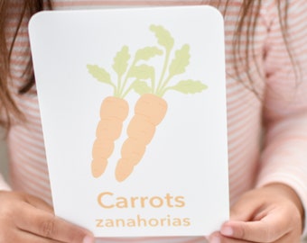 Vegetable Flashcards, Learning Veggies, Fruits & Veggies, Learning Food, Wooden Toy Food, Wooden Play Food, Kid's Kitchen, Toy Kitchen