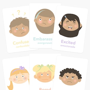 Emotions Flashcards for Preschool and Toddler Education