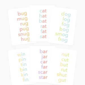 Rijmende woorden Flash Cards, RhymesFlash Cards, Peuter Onderwijs, Eerste Klas, Kleuterschool Basics, Early Learning, Homeschool, Basic Words