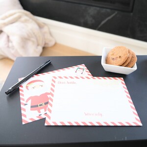 Postkarte zum Weihnachtsmann, Kinder Weihnachtskarte, Geschenkliste, Weihnachtsmannstempel