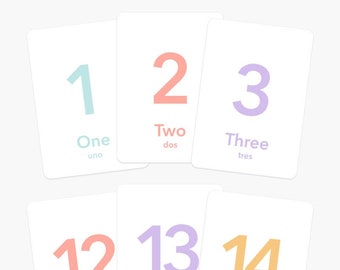 Counting Flashcards, Numbers 1 to 20, Preschool Curriculum, Preschool Education, Homeschool Preschool, Homeschooling, Home Education