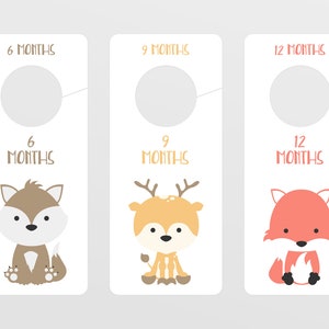 Printable Animal Nursery, Nursery Closet Dividers, Nursery Closet Labels, Printable Woodland Creatures, Woodland Nursery Decor