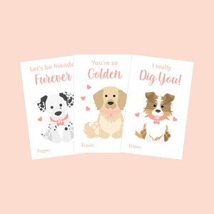 Pink & Red Puppy Dog Valentine's Printables image 2