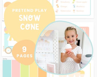 Snow Cone Dramatic Play & Printable Worksheets