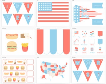 4th of July Dramatic Play & Printable Worksheets