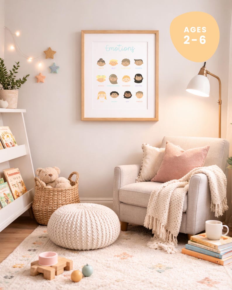 Toddler Mood Meter Printable, Feelings Chart for Kids, Calm Down Corner Poster, Preschool Emotion Chart, Montessori Emotional Regulation SEL image 4