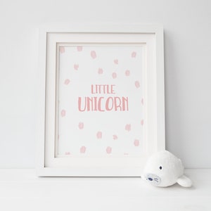 Pink Unicorn Girl, Printable Unicorn Art, Unicorn Room Decor, Unicorn Art Print, Girls Nursery Decor, Baby Girl Nursery, Blush Nursery Art image 6