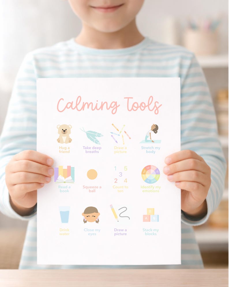 Toddler Mood Meter Printable, Feelings Chart for Kids, Calm Down Corner Poster, Preschool Emotion Chart, Montessori Emotional Regulation SEL image 9