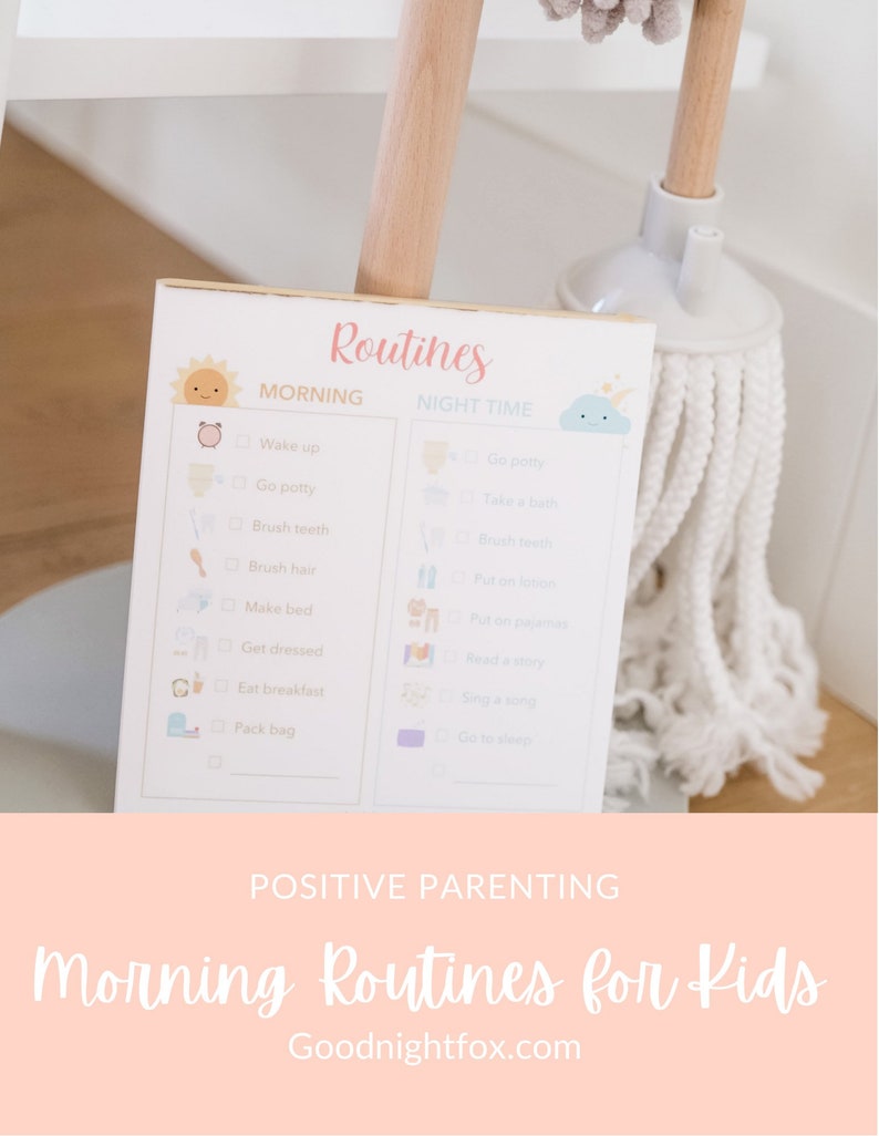 Routines Checklist Notepad, Morning Routine, Evening Routines, Bed Time Routines, Toddler Jobs Chores, Self-sufficient Happy Kids, Parenting image 1