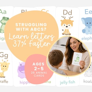 Animal Alphabet Flashcards | Montessori Learning Cards