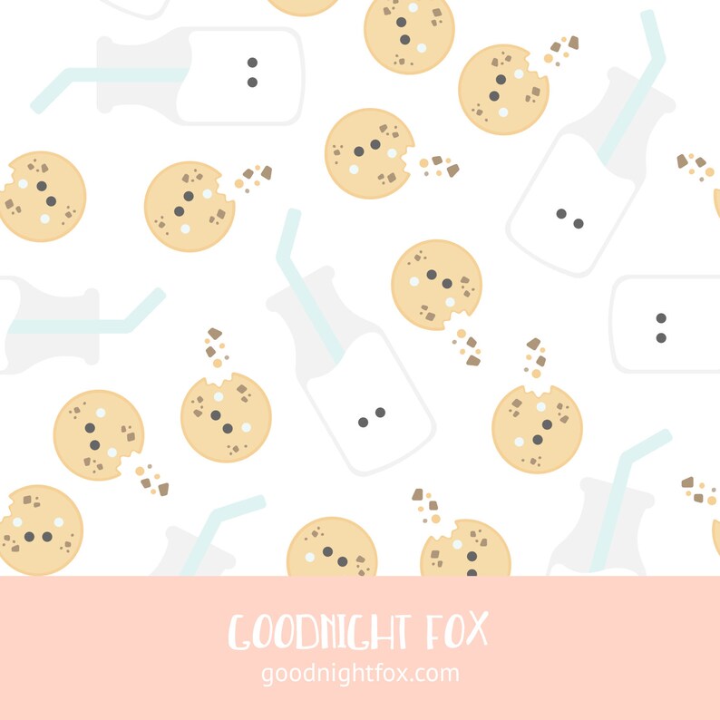 Milk & Cookies Seamless Fabric Designs Surface Designs Etsy