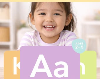 Kleine Alphabet Karteikarten für Kleinkinder | Montessori ABC-Karten in Kleinbuchstaben | Vorschule Buchstabenkennung | Homeschool Lernen Alter 2-5