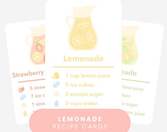Lemonade Recipe Cards for Sensory Play