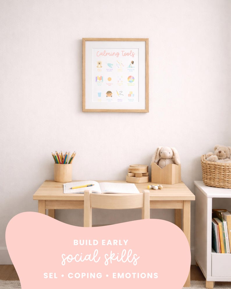 Toddler Mood Meter Printable, Feelings Chart for Kids, Calm Down Corner Poster, Preschool Emotion Chart, Montessori Emotional Regulation SEL image 2