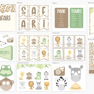 Safari Jungle Rainforest Printable Dramatic Play