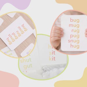 Learn to Read Flashcards Bundle | Early Reader Phonics Sight Words CVC Cards | Kindergarten Readiness Toddler Preschool Reading Games image 7