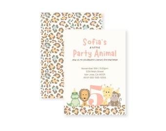 Party Animals Birthday Party Printable Party Decorations for Safari Animals Theme Birthday Party