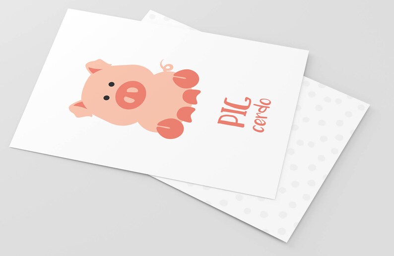 May include: A pink pig illustration with the text "PIC cerdo" in pink.
