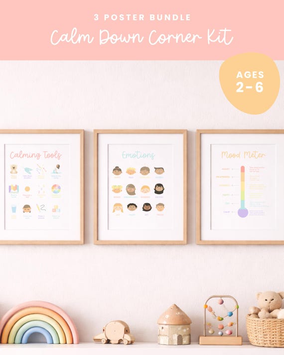 Toddler Mood Meter Printable, Feelings Chart for Kids, Calm Down Corner Poster, Preschool Emotion Chart, Montessori Emotional Regulation SEL