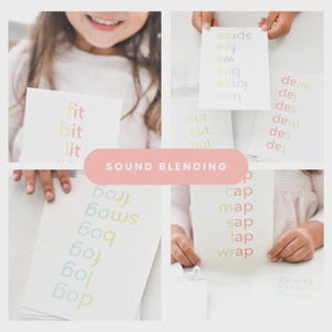 Learn to Read Flashcards Bundle | Early Reader Phonics Sight Words CVC Cards | Kindergarten Readiness Toddler Preschool Reading Games image 6